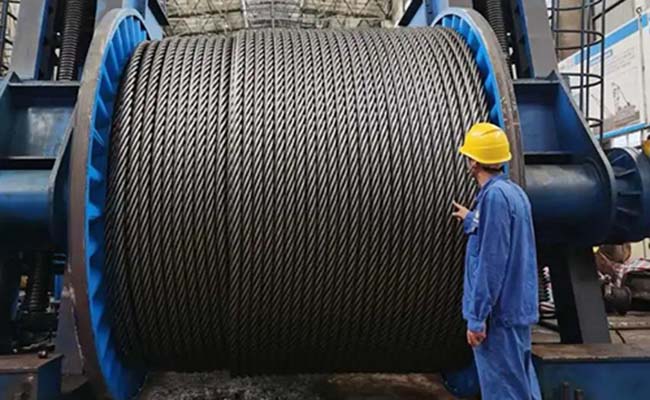 Mooring galvanized steel wire rope sent to Singapore ship management company