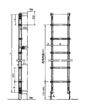 ທໍ່ອາລູມິນຽມ ladder ຕັ້ງ