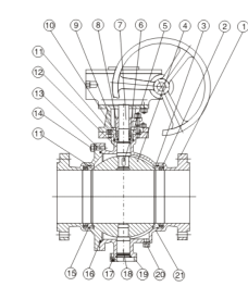 Marine and ship flanged ball valve chart