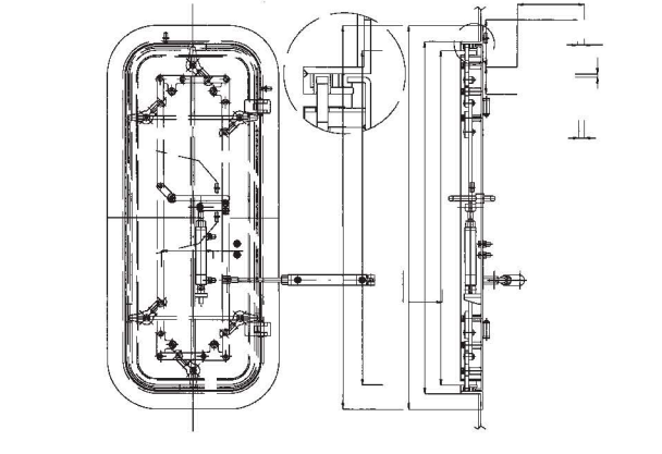 drws gwrth-ddŵr colfach hydrolig 03