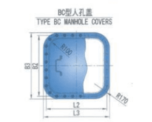 ប្រភេទ BC marine manhole គំនូរគម្រប
