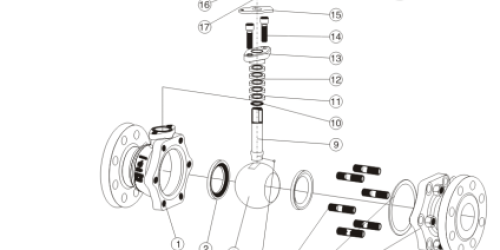 Lebegő golyóscsap szerkezeti diagram